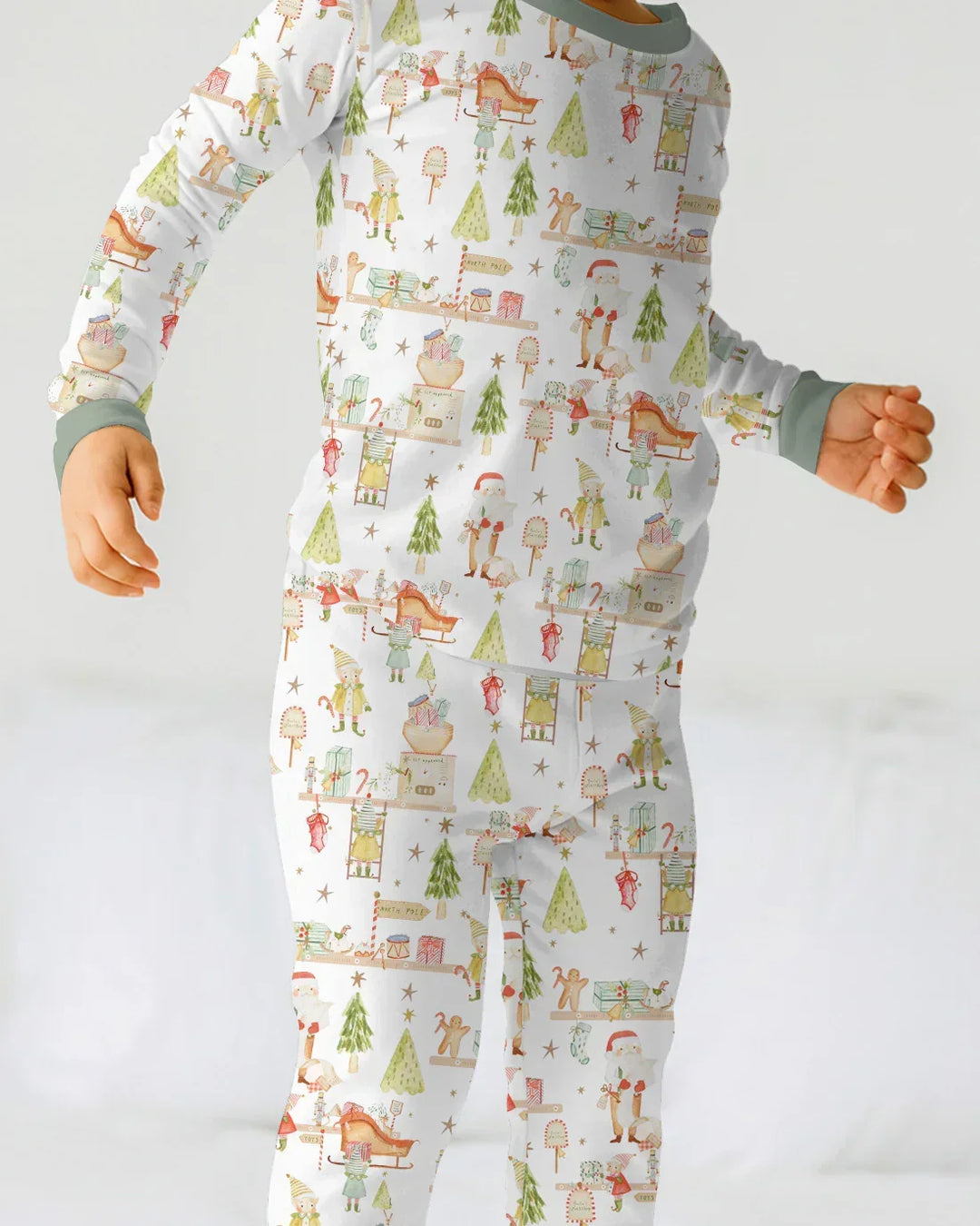 Santa's Workshop Bamboo Two Piece Long Sleeve Pajama Set