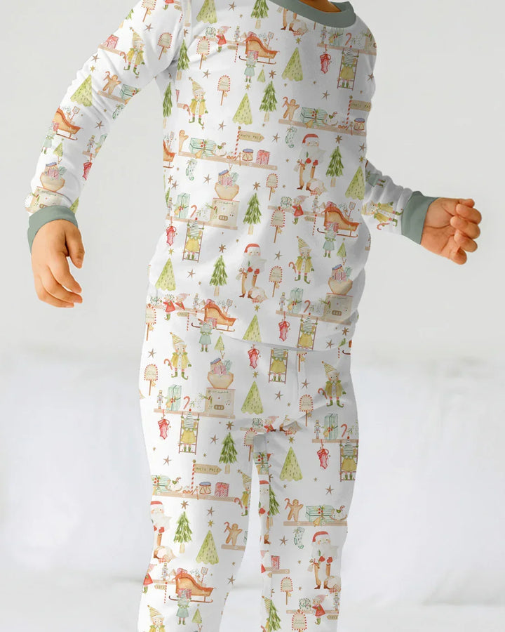 Santa's Workshop Bamboo Two Piece Long Sleeve Pajama Set