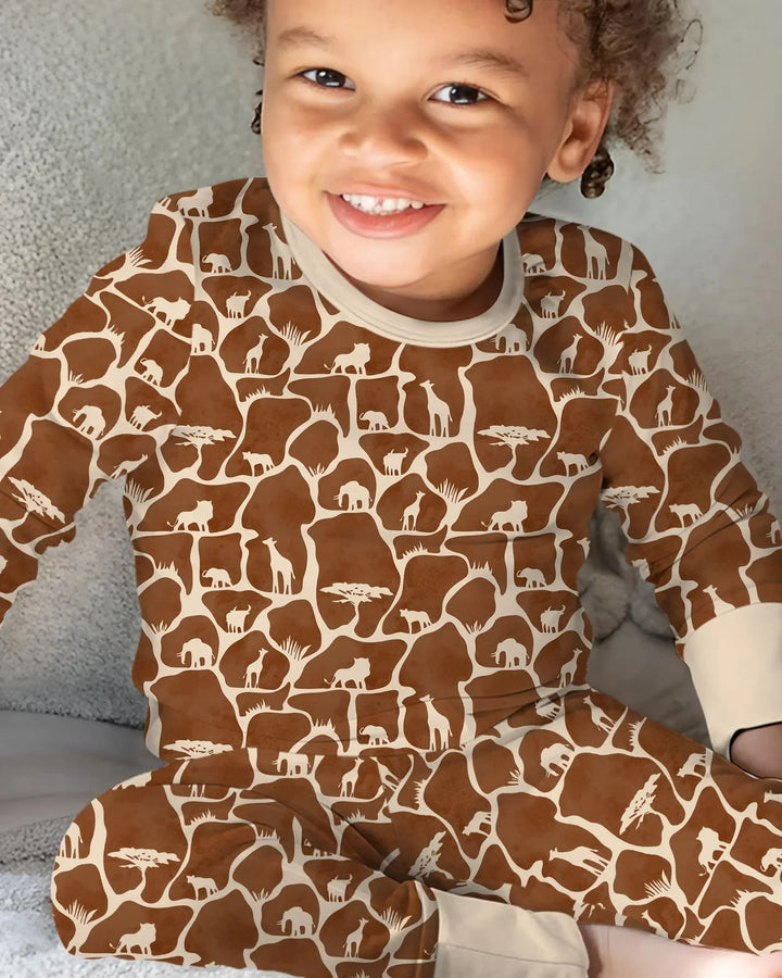 Wild Kingdom Bamboo Two Piece Long Sleeve Pajama Set