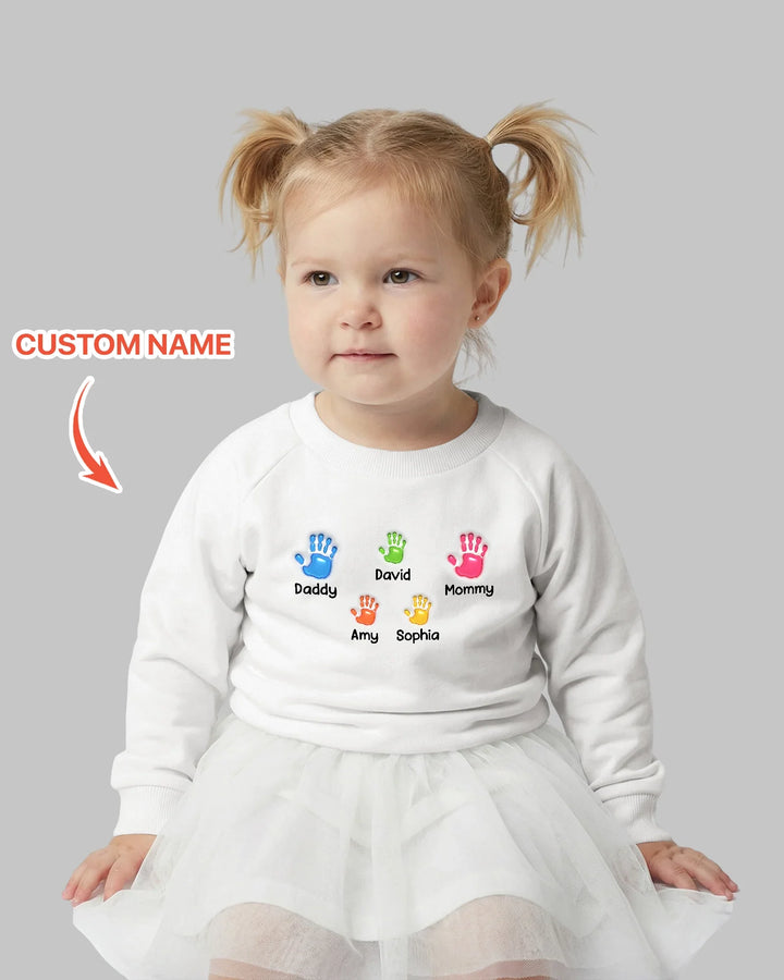 First Mother Day - Handprints Bamboo Crewneck Sweatshirt