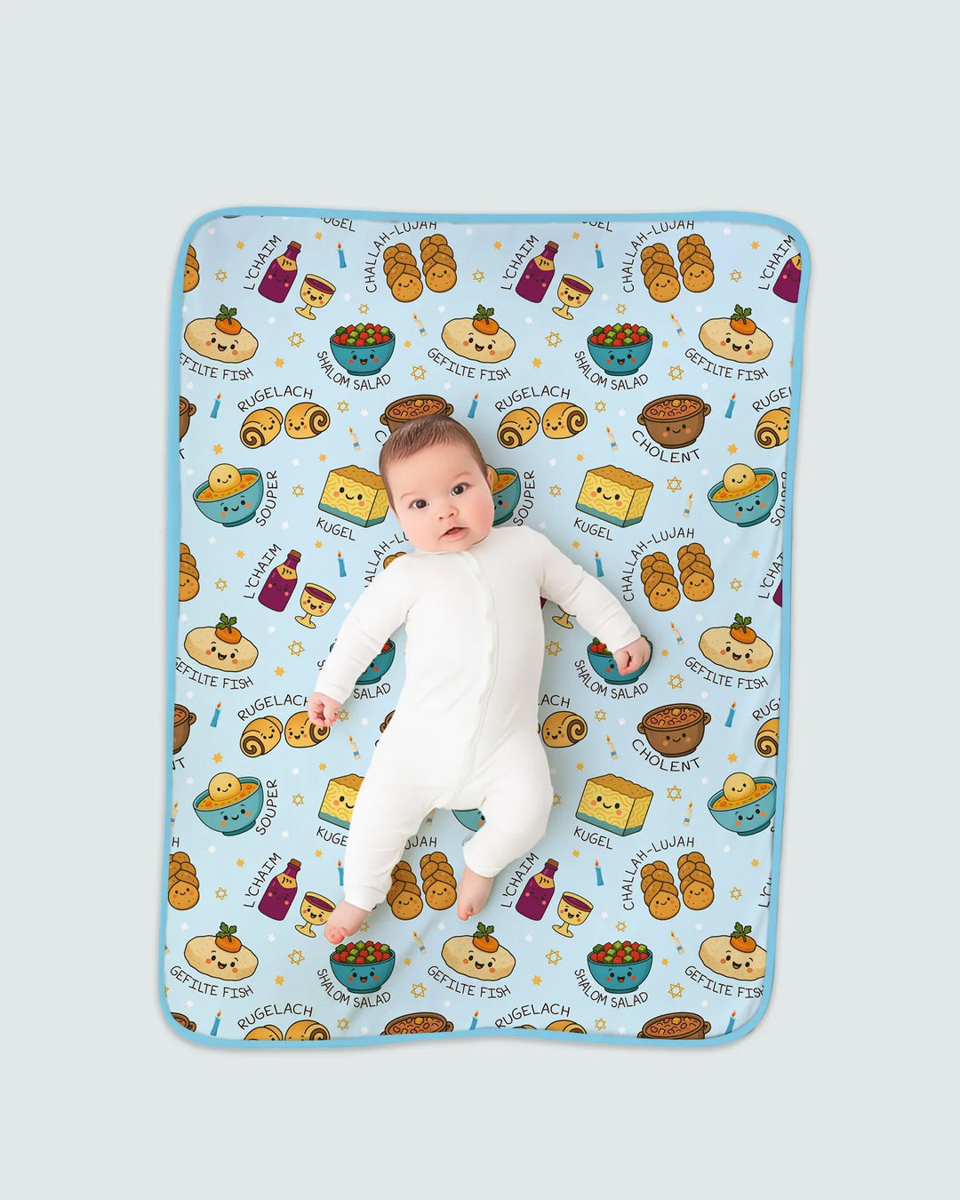 Shabbat Shalom Bamboo Blanket