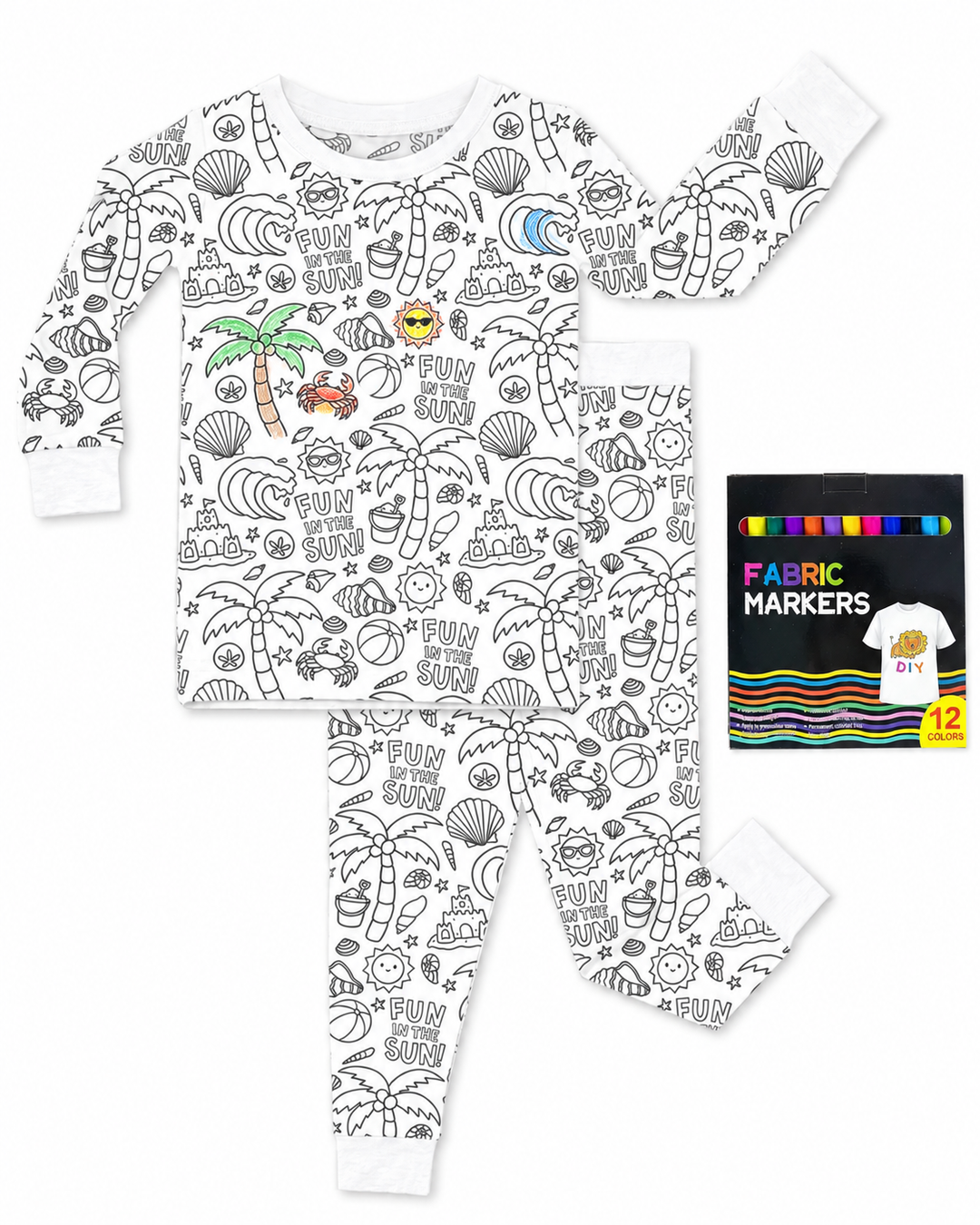 All Colorable Bamboo Two Piece Long Sleeve Pyjamas Set