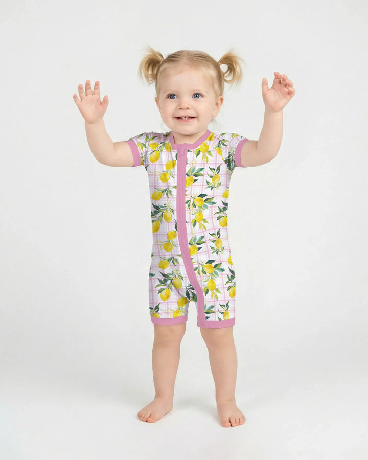 Mediterranean Lemons Family Matching Bamboo Shorty Zippy
