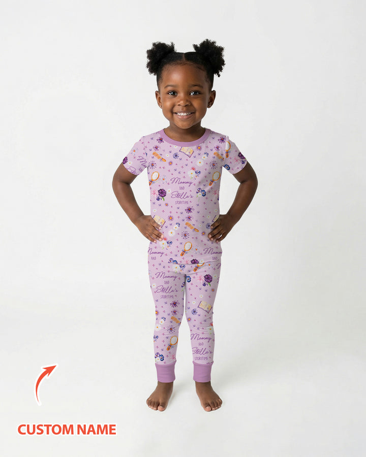 CUSTOM Template Bamboo Two Piece Short Sleeve Pyjamas Set