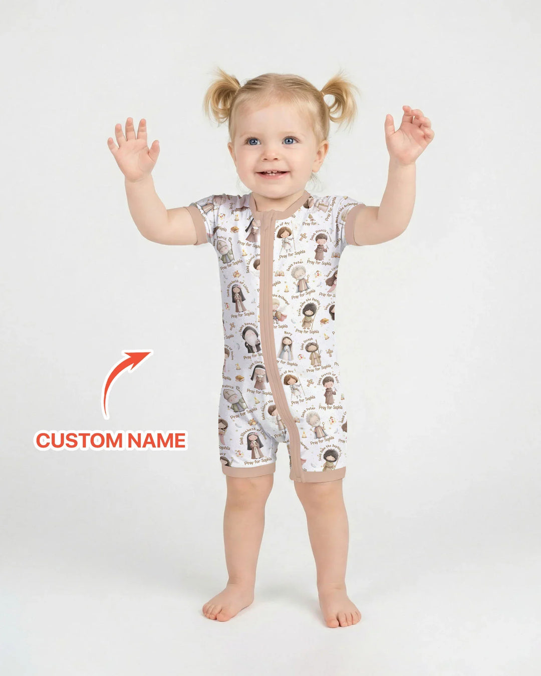 Pray For Me Custom Name Bamboo Shorty Zippy