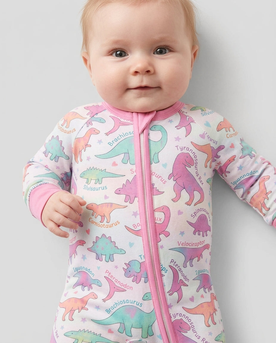 Pastel Dino Bamboo Convertible Zippy