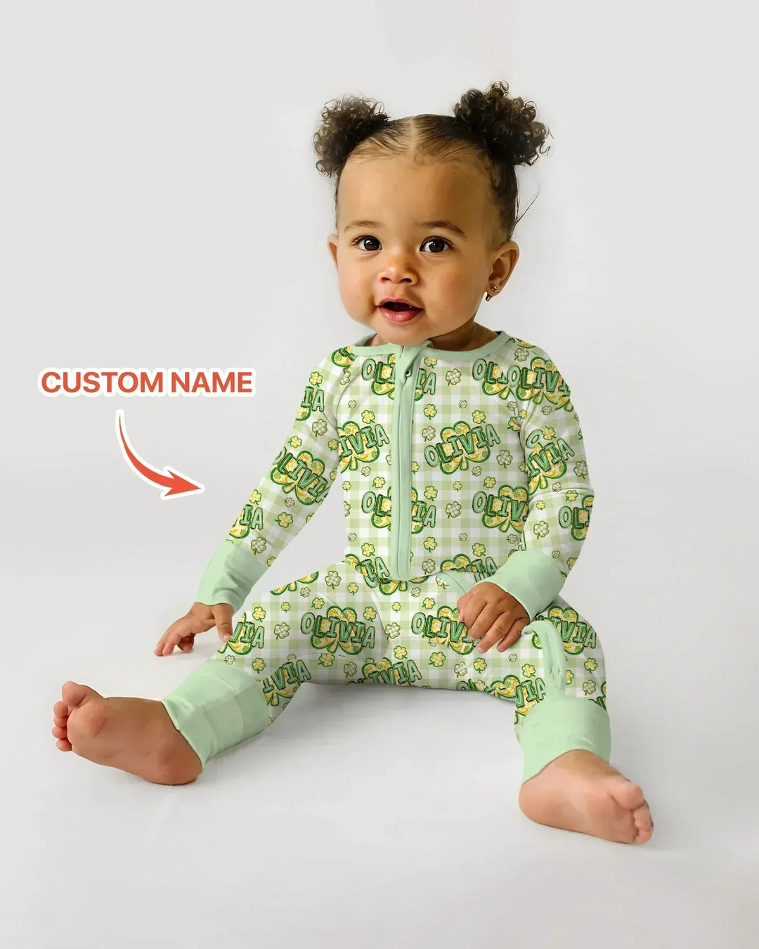 Lucky Shamrock Custom Name Bamboo Convertible Zippy