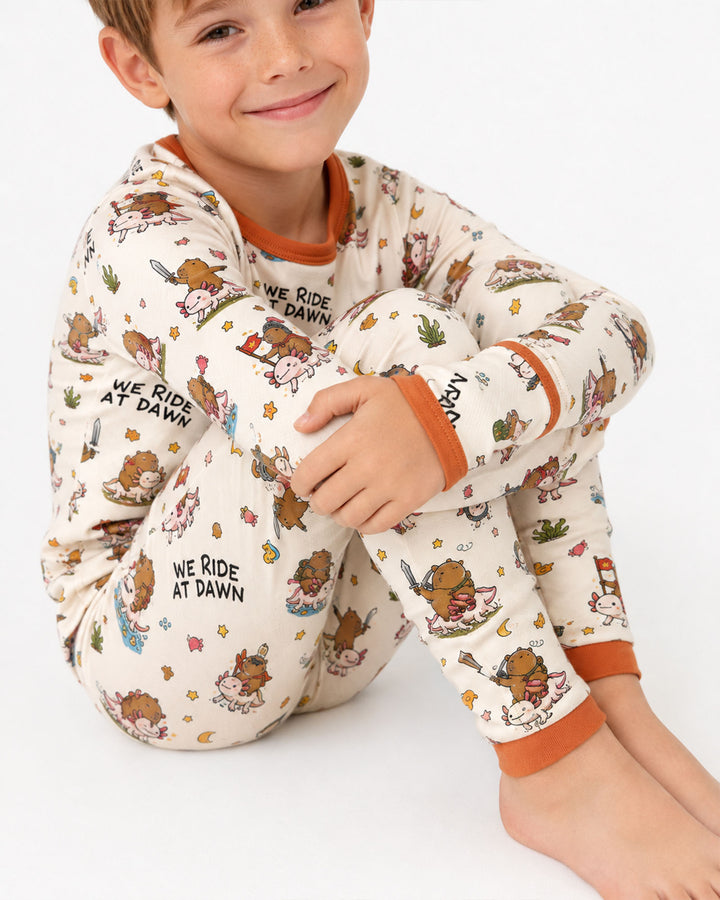 We Ride At Dawn Bamboo Two Piece Long Sleeve Pajama Set