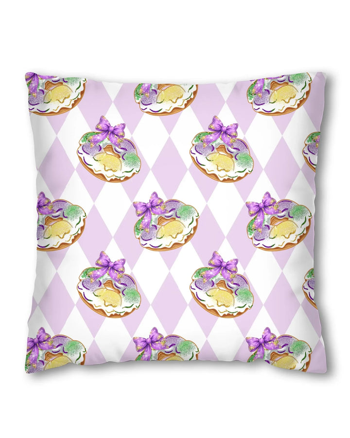 Mardi Gras Donut Bamboo Pillow Case