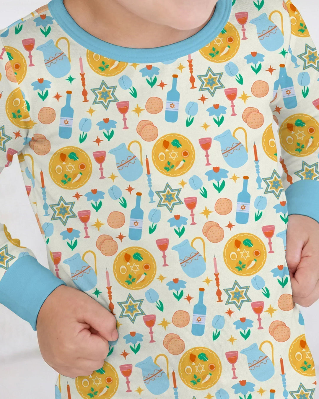 Pesach Sameach Matching Family Bamboo Two Piece Long Sleeve Pajama Set