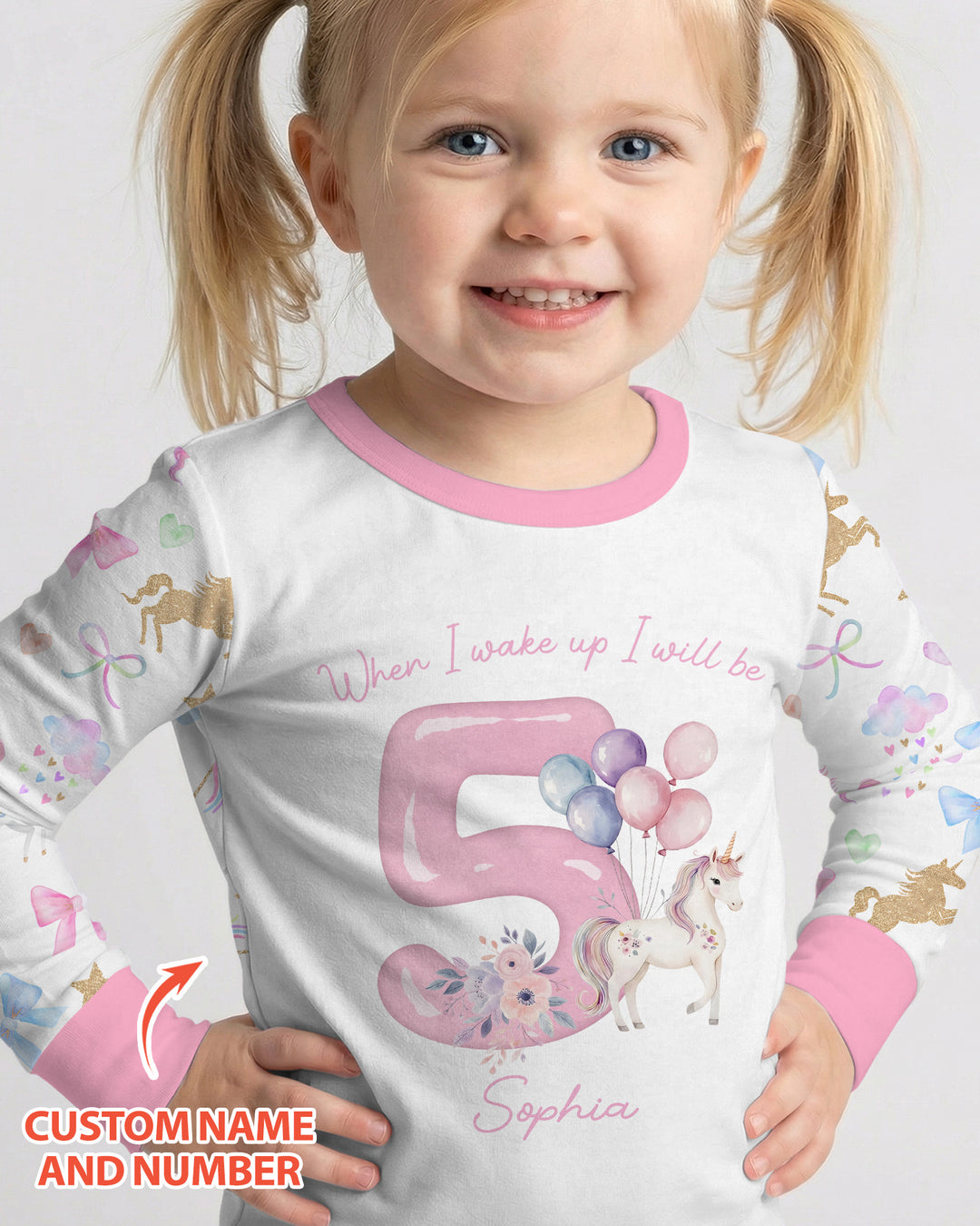 Custom Name When I Wake Up I Will Be Birthday Bamboo Two Piece Long Sleeve Pajama Set