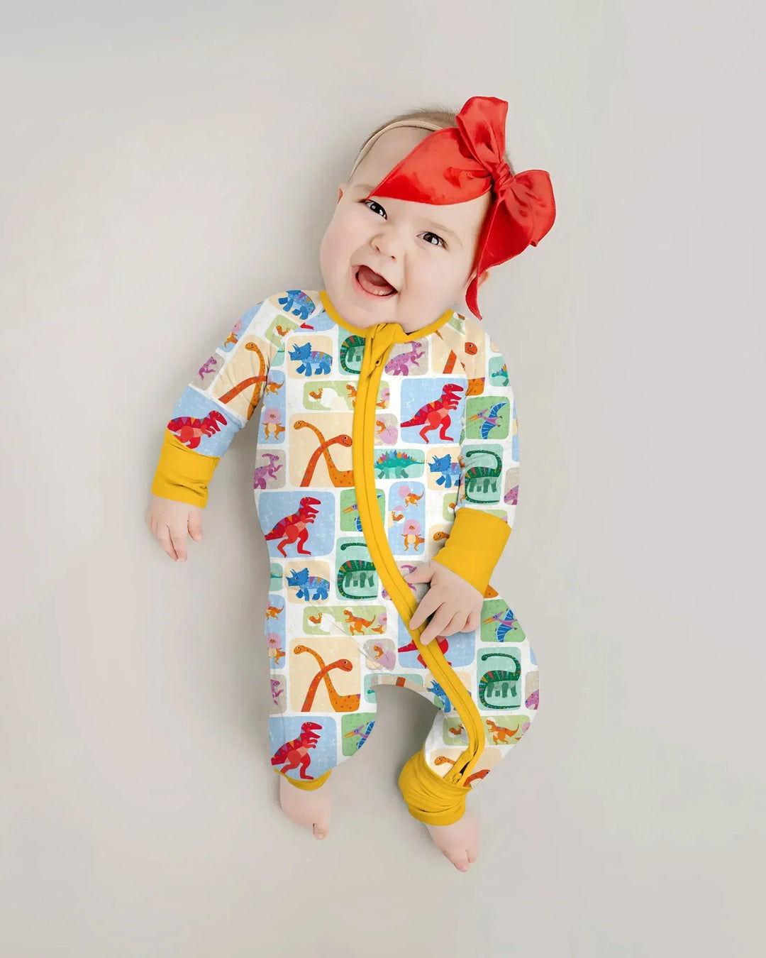 Rainbow Dino Friends Family Matching Bamboo Convertible Zippy