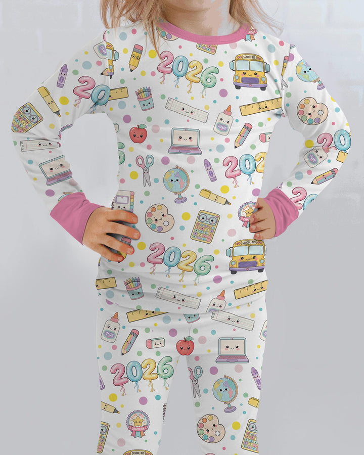 Template Bamboo Two Piece Long Sleeve Pyjamas Set