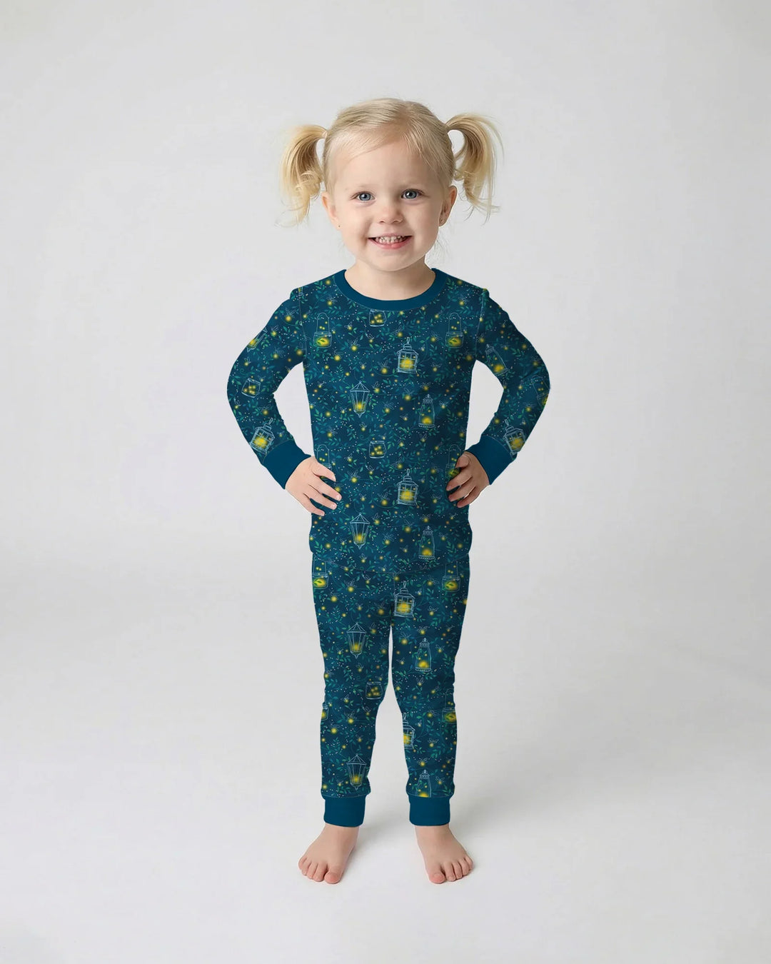 Firefly Evening Forest Bamboo Two Piece Long Sleeve Pajama Set