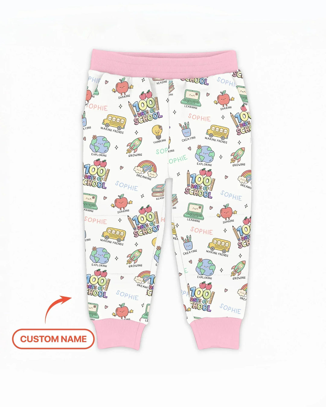 Custom Name Celebration Hundred Days Bamboo Jogger