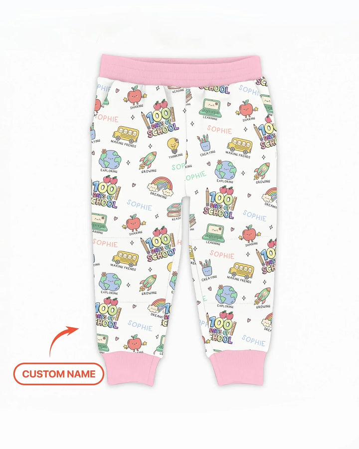 Custom Name Celebration Hundred Days Bamboo Jogger