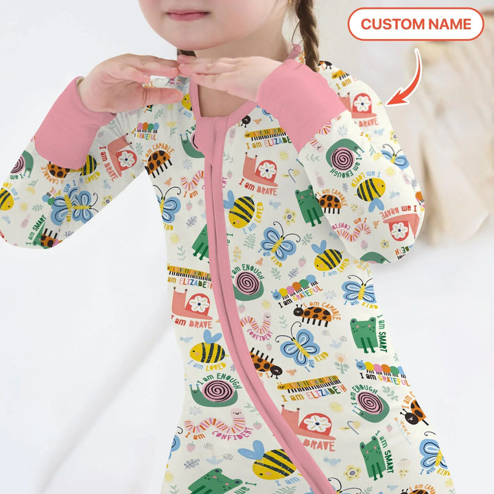 Spring Garden Custom Name Bamboo Convertible Zippy
