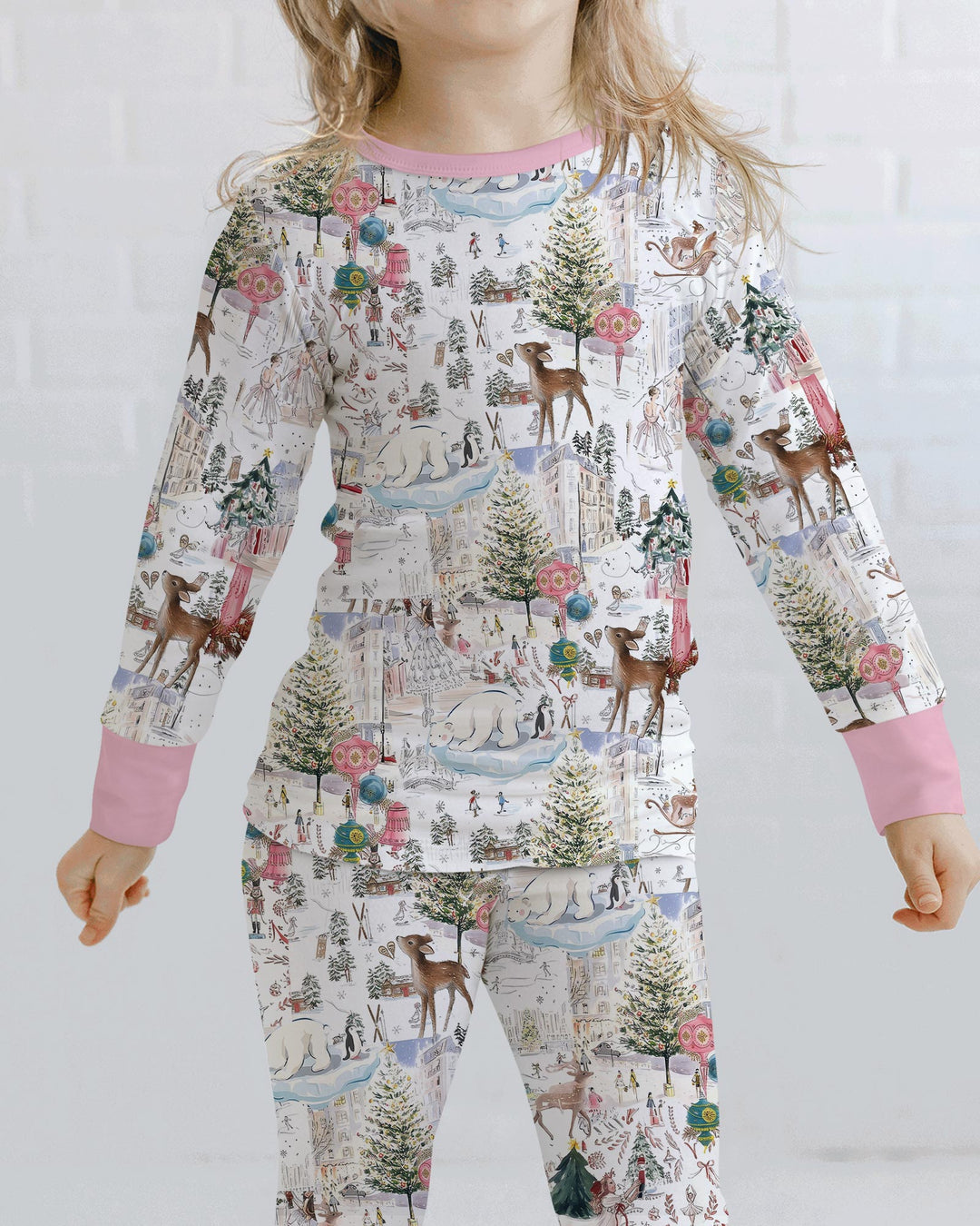Enchanted Winter Wonderland Bamboo Two Piece Long Sleeve Pajama Set