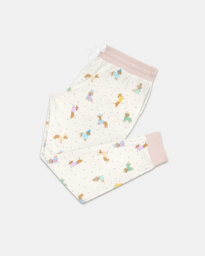 Easter Dachshund Bamboo Women Pajama Set