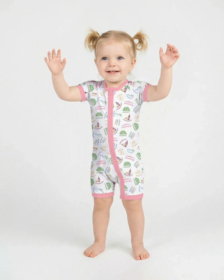 Happy Passover Matching Family Bamboo Shorty Zippy