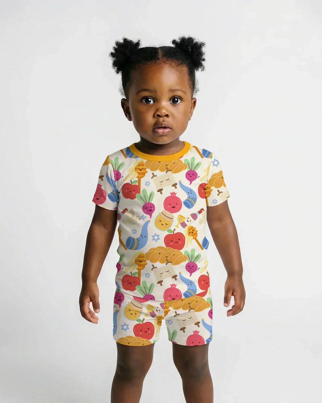 Shana Tova Rosh Hashanah Bamboo Two Piece Short Sleeve Shorts Pajama Set