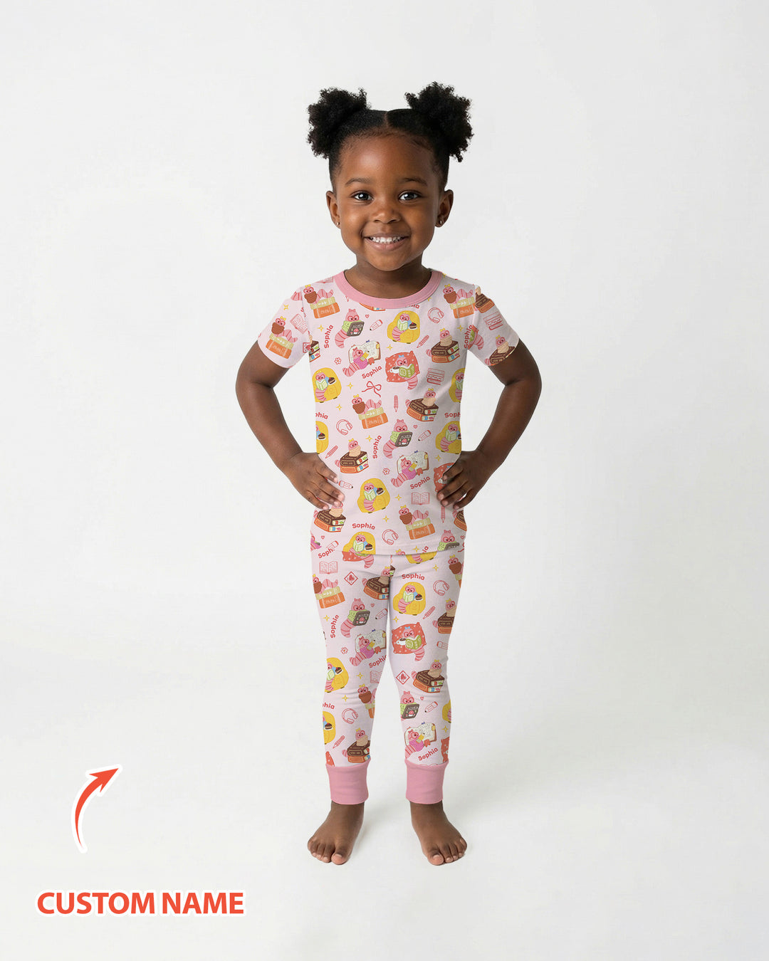 CUSTOM Template Bamboo Two Piece Short Sleeve Pyjamas Set
