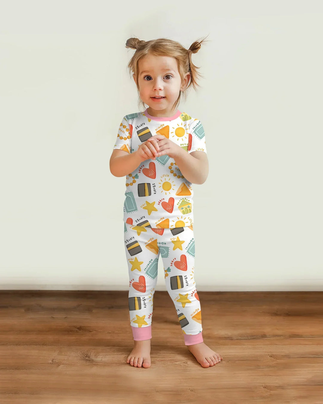 Islamic Shapes Bamboo Two Piece Short Sleeve Pajama Set