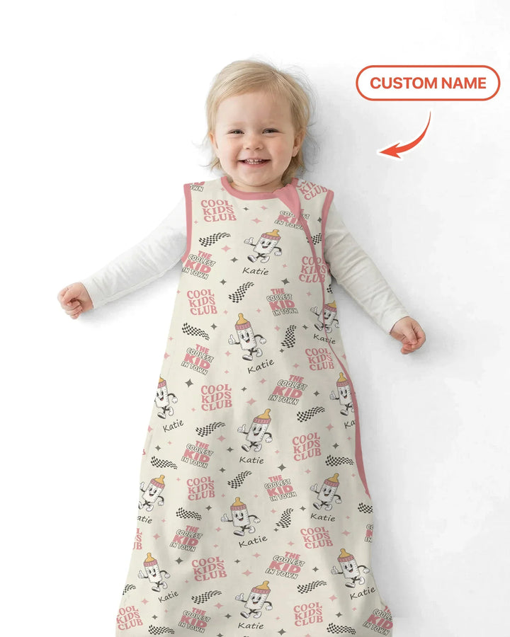 Custom Name Cool Club Daddy & Me Matching Bamboo Sleep Bag