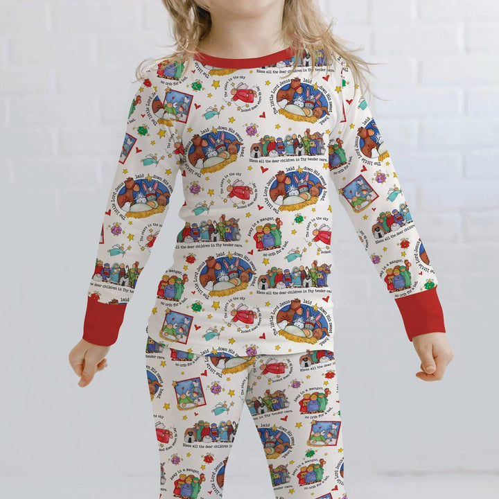 Away In A Manger Blessings Bamboo Two Piece Long Sleeve Pajama Set