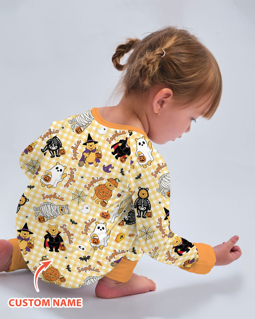 Halloween Bear Custom Name Bamboo Convertible Zippy