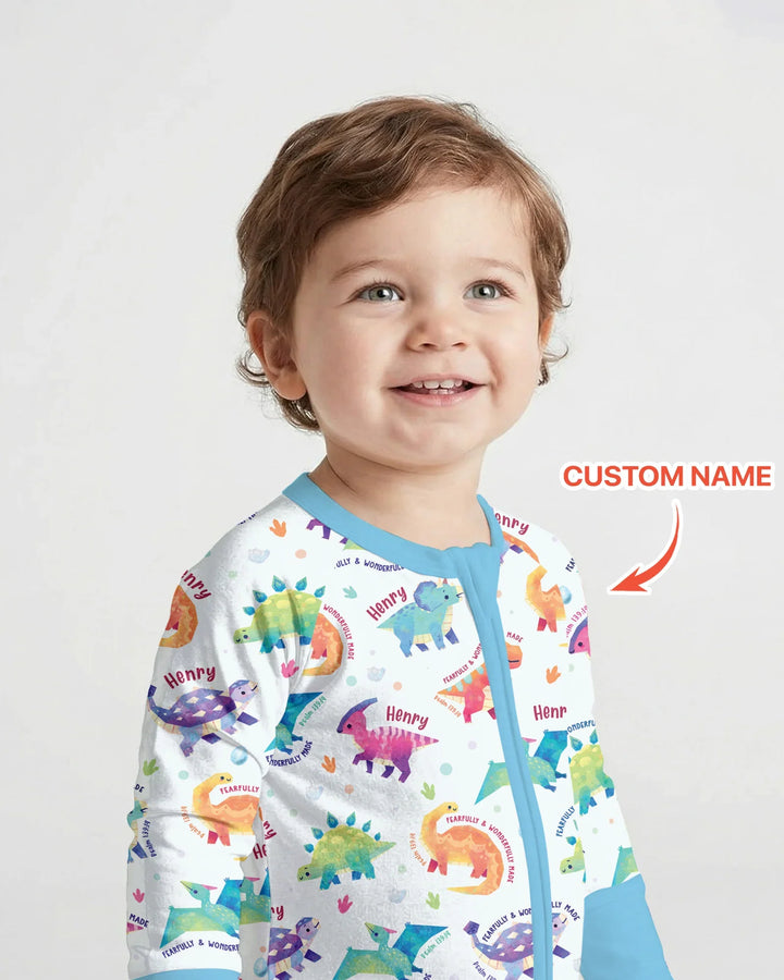 Fearfully & Wonderfully Made Custom Name Boy Bamboo Convertible Zippy