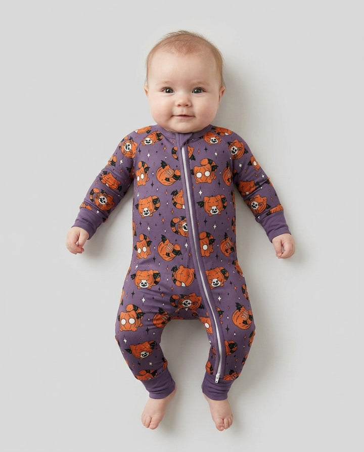 Batty Pumpkin Cats Bamboo Convertible Zippy