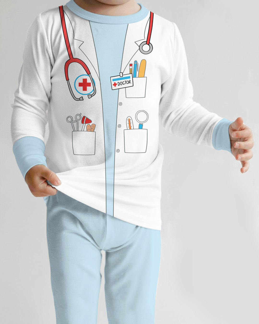 Template Bamboo Two Piece Long Sleeve Pyjamas Set