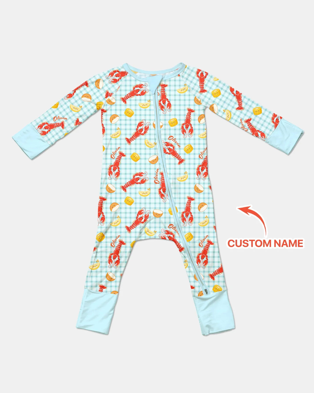 Custom Name Preppy Crawfish Season Bamboo Convertible Zippy