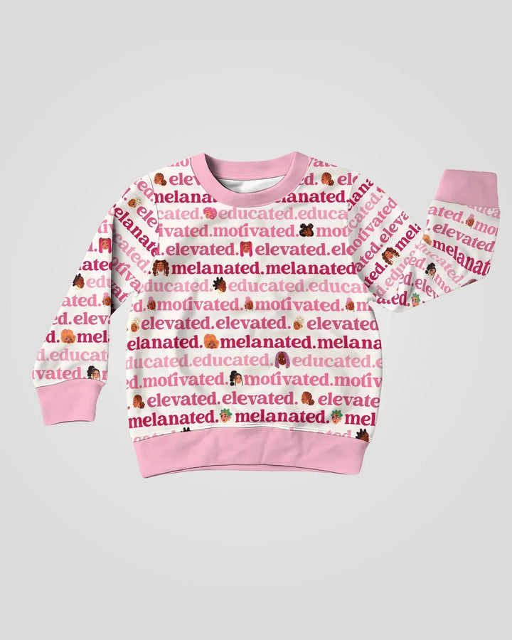 Educated Motivated Elevated Melanated Bamboo Crewneck Sweatshirt