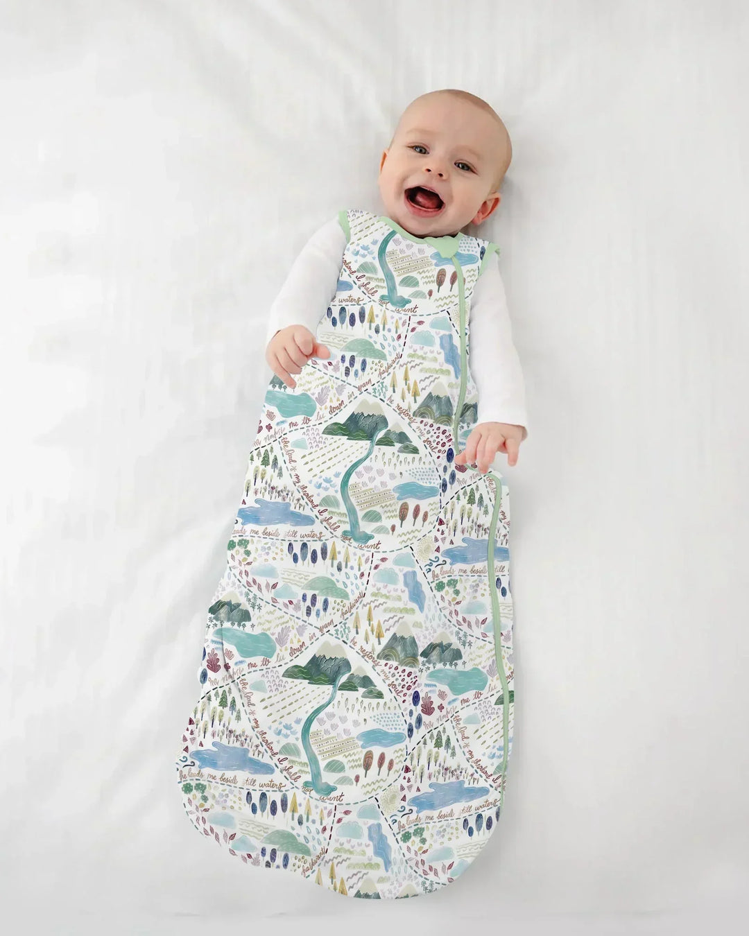 Whimsical Psalms 23 Map Bamboo Sleep Bag