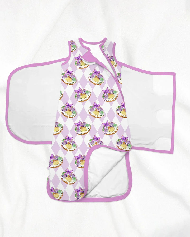 Mardi Gras Donut Bamboo Sleep Bag Swaddler