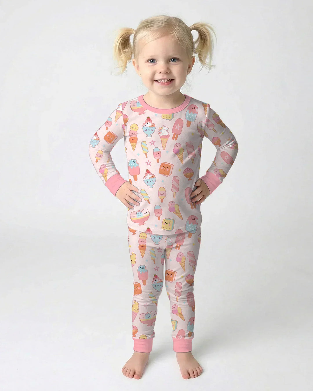 American Ice cream Bamboo Two Piece Long Sleeve Pajama Set