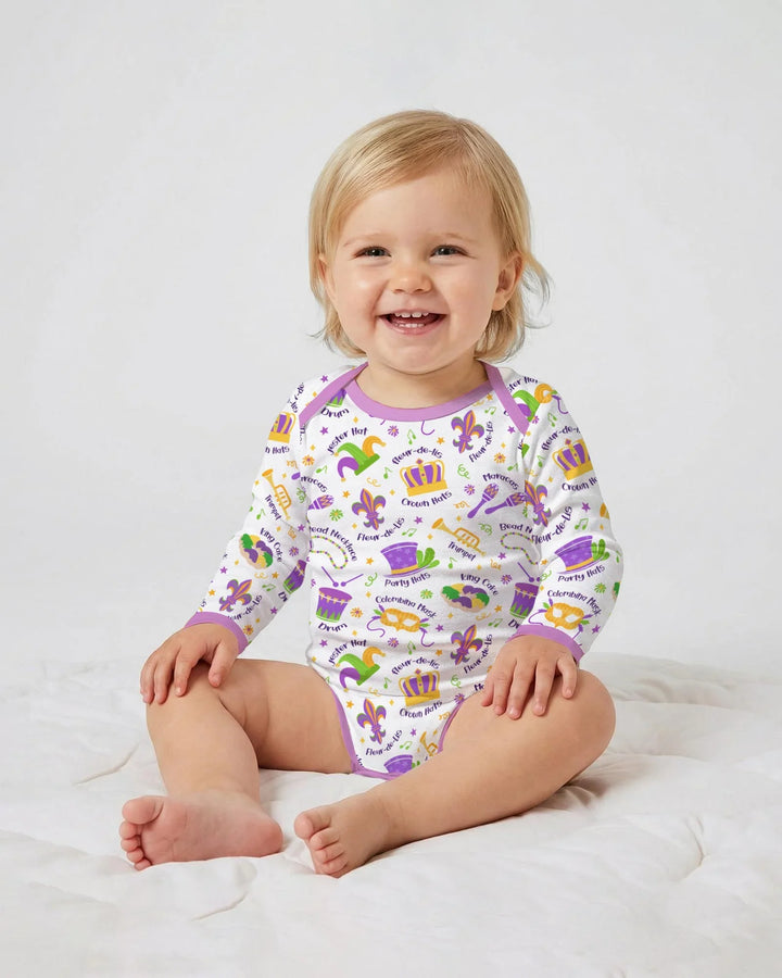 Mardi Gras Family Matching Bamboo Bodysuit