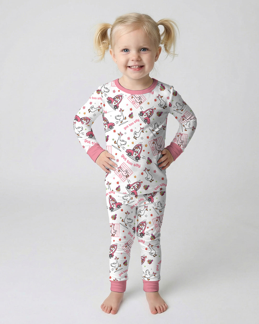 Got Too Silly  Bamboo Two Piece Long Sleeve Pajama Set