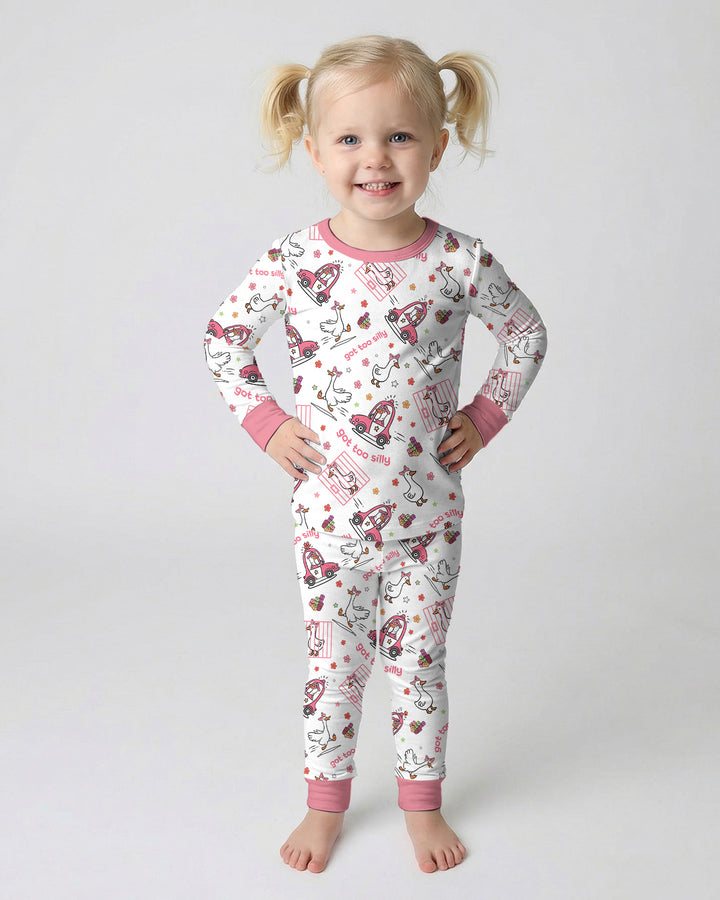 Got Too Silly  Bamboo Two Piece Long Sleeve Pajama Set
