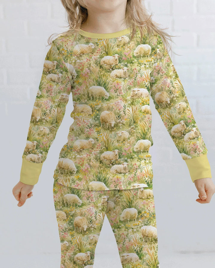 Template Bamboo Two Piece Long Sleeve Pyjamas Set