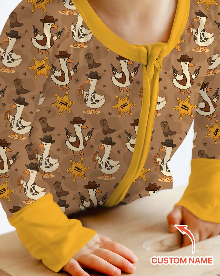 Custom Name Wild West Goose Bamboo Convertible Zippy