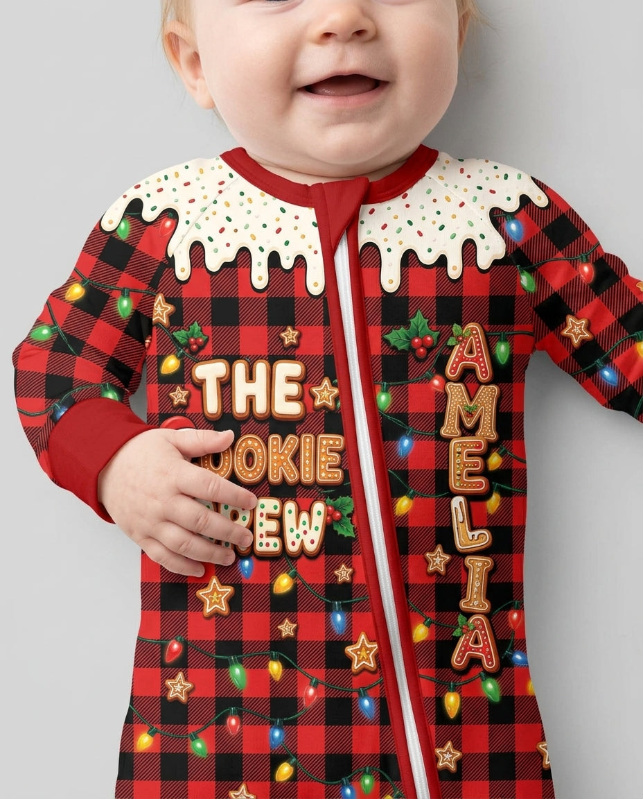 The Cookie Crew Custom Gingerbread Letter Bamboo Convertible Zippy