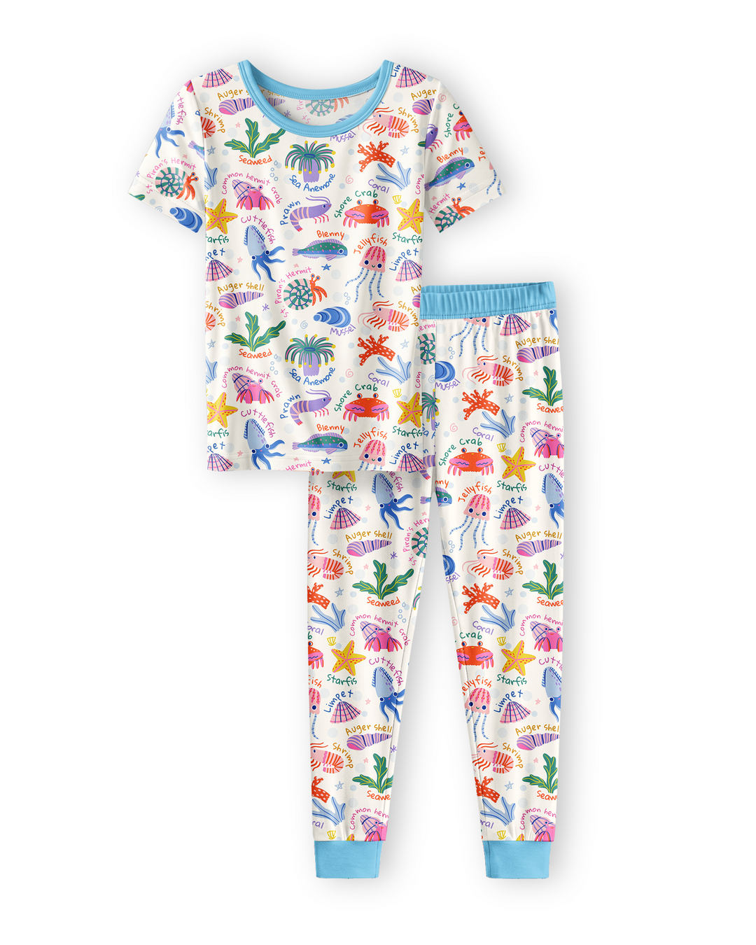 Tide Pool Pals Bamboo Two Piece Short Sleeve Pajama Set