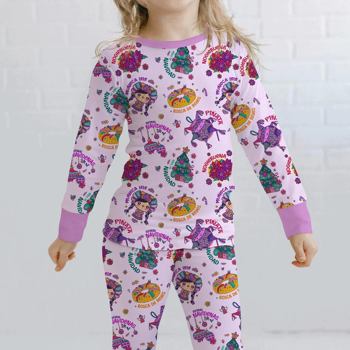 Dulce Navidad Bamboo Two Piece Long Sleeve Pajama Set
