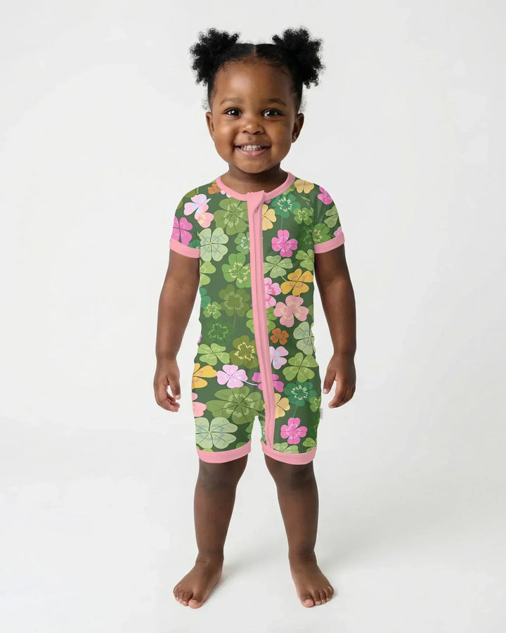 Lucky 4 Leaf Clover Bamboo Shorty Zippy