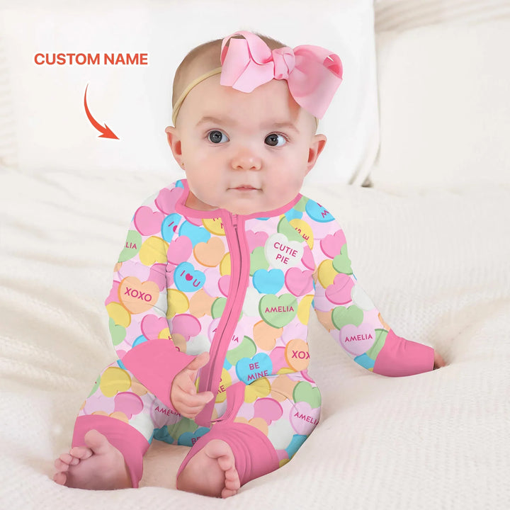 Valentine Candy Crush Family Matching Bamboo Convertible Zippy
