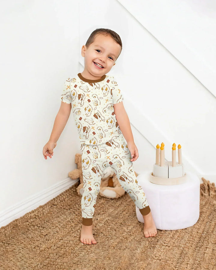 Jesus Loves You Silly Goose Bamboo Two Piece Short Sleeve Pajama Set