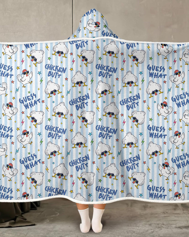 Guess What Chicken Butt! Bamboo Wearable Hooded Blanket